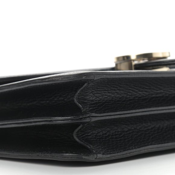 Gucci Dollar Calfskin Interlocking G Shoulder Bag Medium, Black EUC - Picture 2 of 5